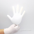 Seguridad doméstica Protección de guantes de nitrilo blanco que trabaja
